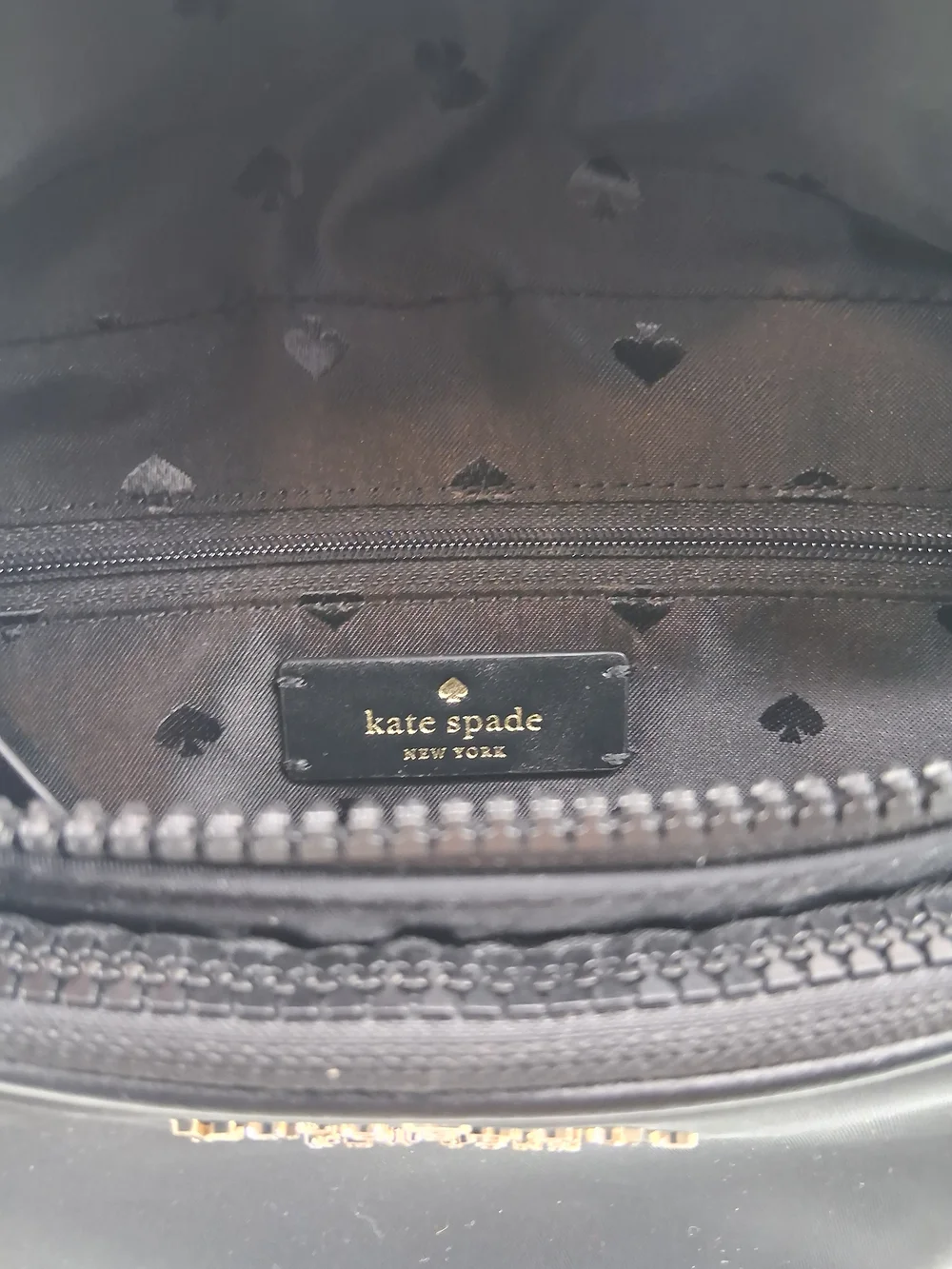 kate spade black mini belt bag with gold logo - Picture 2 of 3